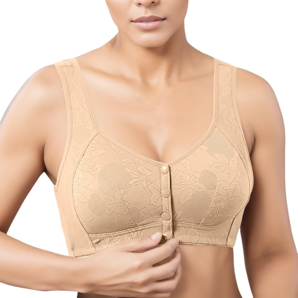Anti Sagging Front Open Cooling Cotton Bra-Pack of 2