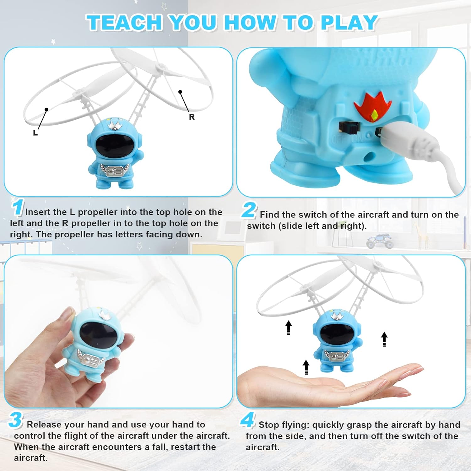 Kids Safe and Durable Astronaut Flying Toy Maxum