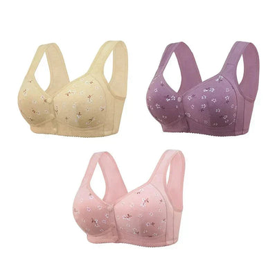 Anti Sagging Front Open Cooling Cotton Bra-Pack of 2